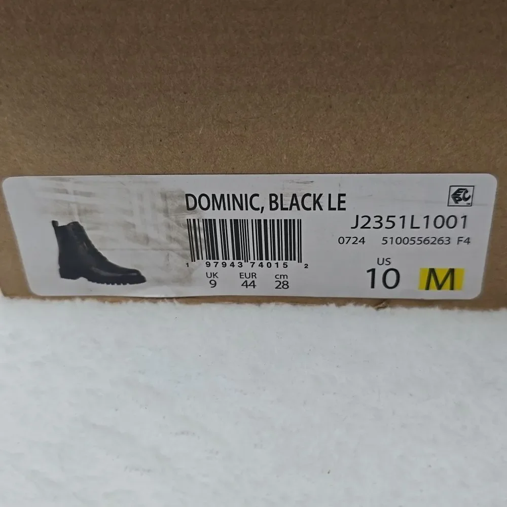Vince Dominic Leather Combat Boots Black Lug Sole Lace Up NIB Sz 10